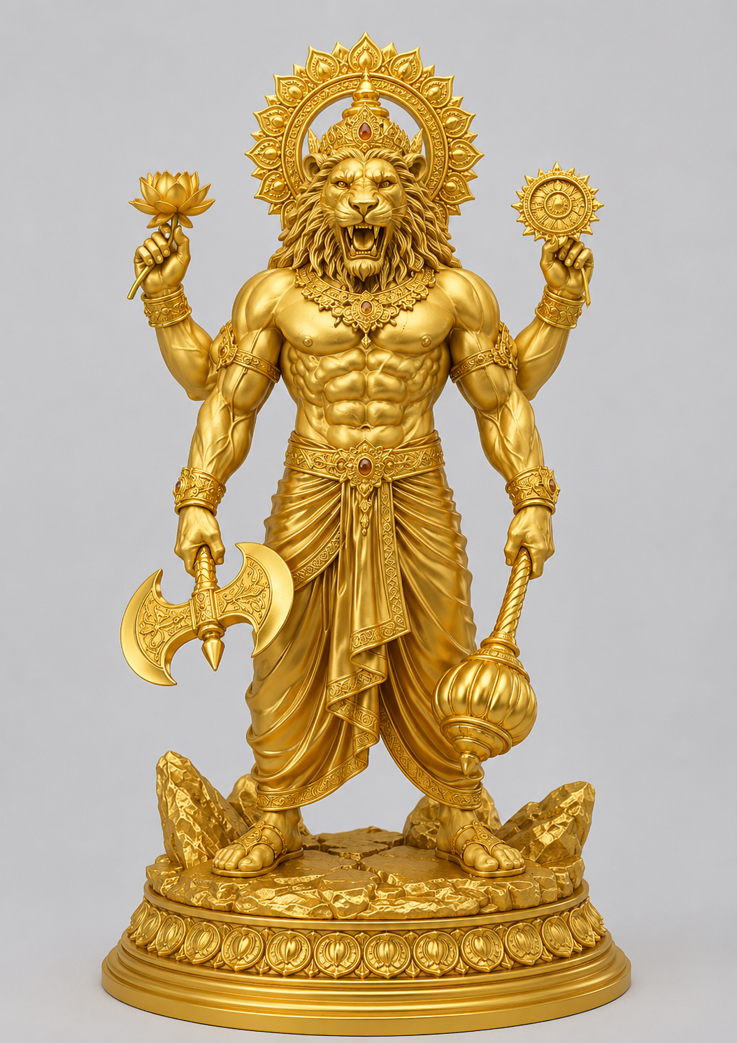 Narsimha Ji 3D Model (5 Inch)